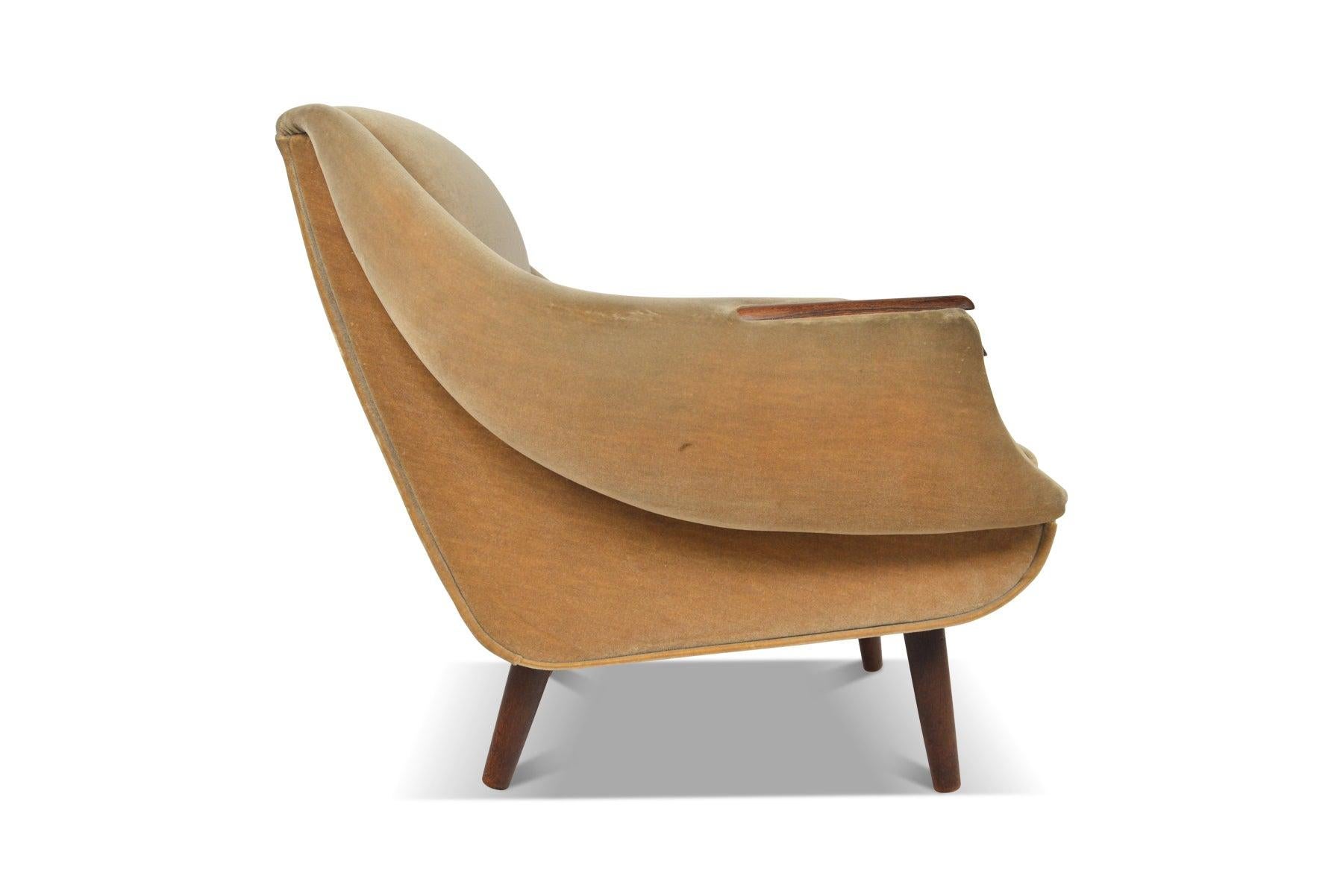 Other H.W. Klein Lowback Armchair with Rosewood Paws