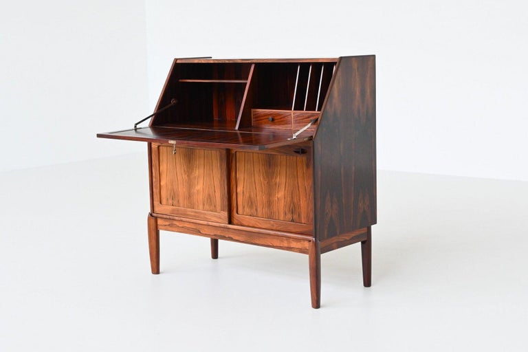 H.W. Klein secretary cabinet in rosewood Bramin Denmark 1960 For