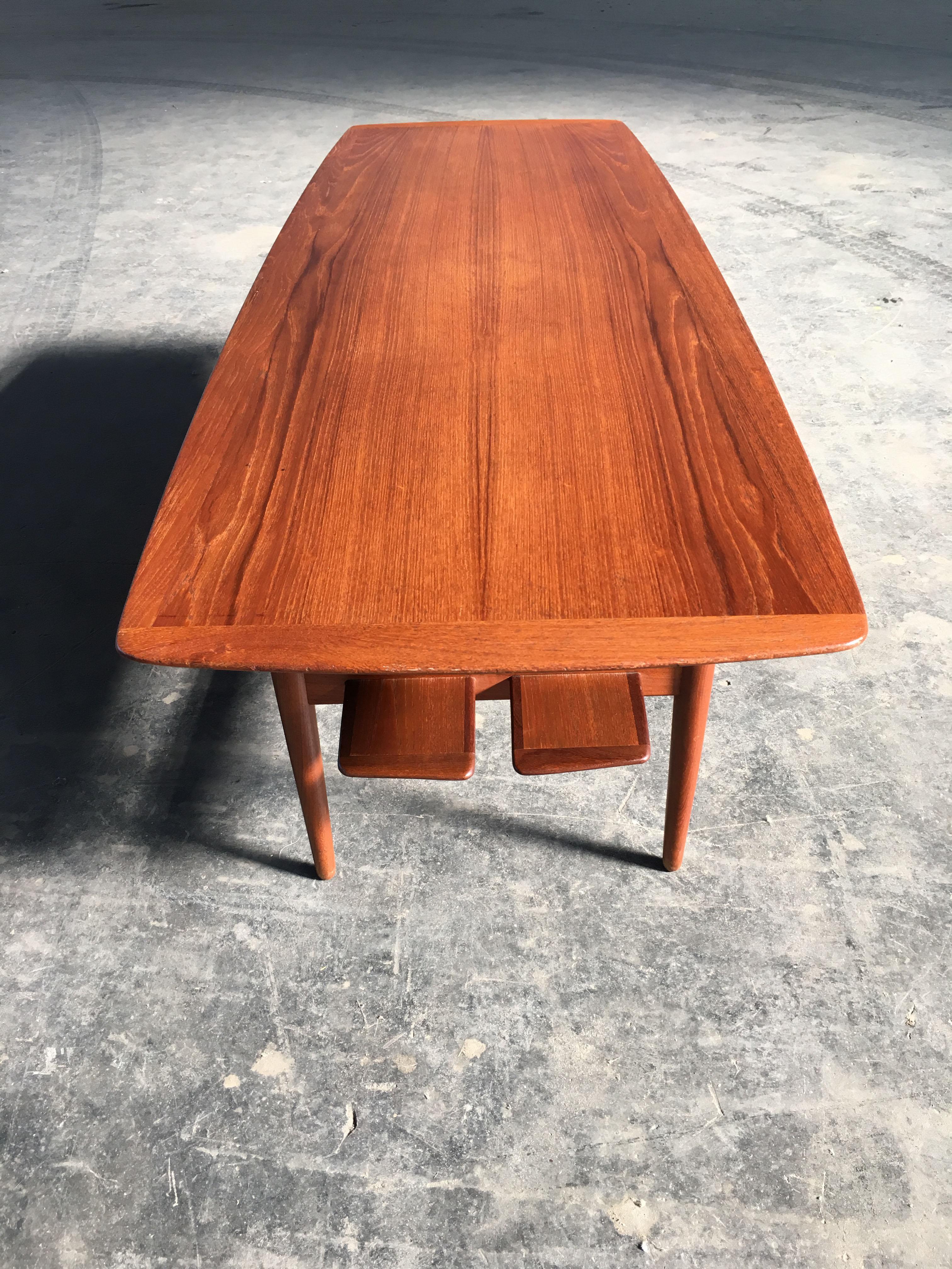 Mid-20th Century HW Klein Teak Coffee Table 