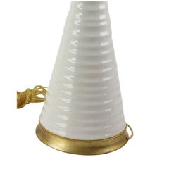 Hwang Bishop Gloss Finish White Ceramic Table Lamp