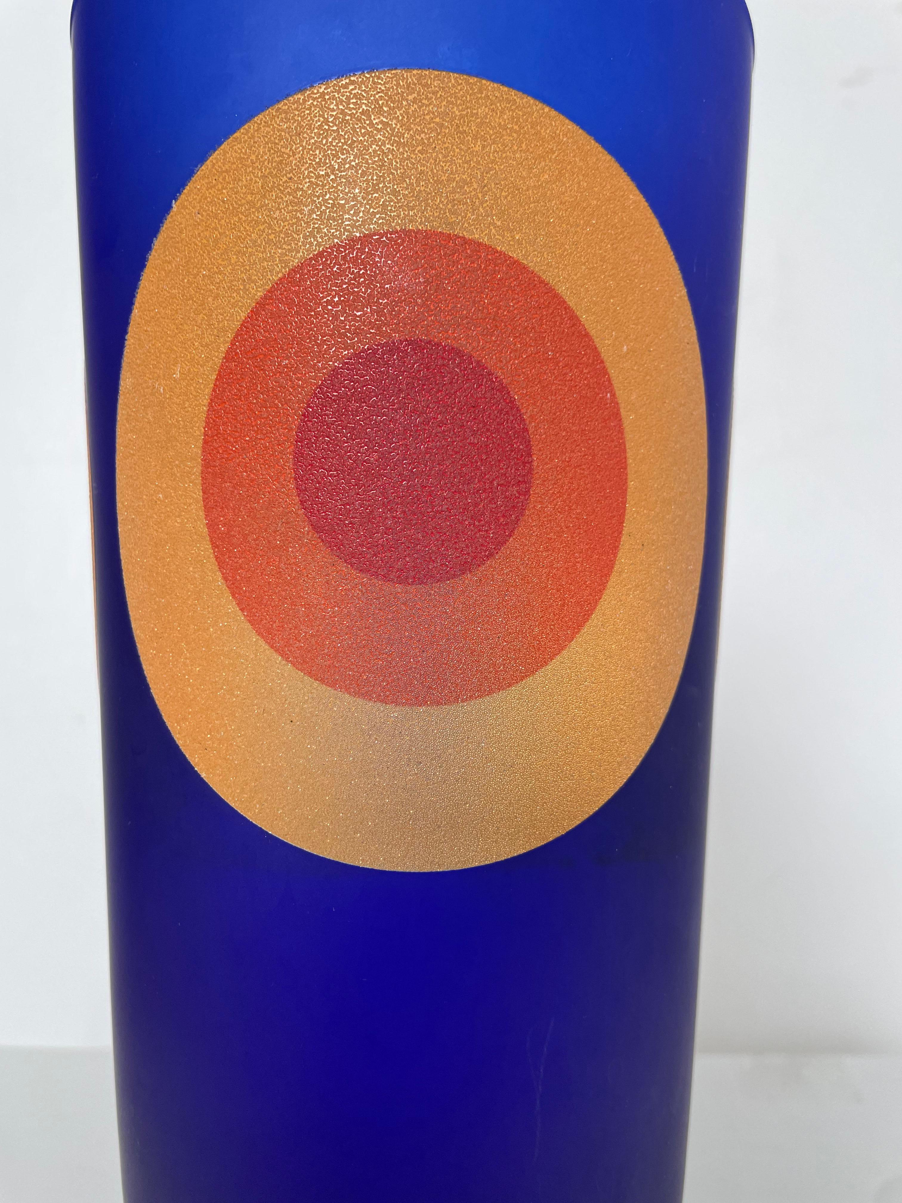 HWC Egizia Vase from Sottsass Associati, Satin Cobalt Blue Glass, Italy, 1990s In Good Condition In Zagreb, HR
