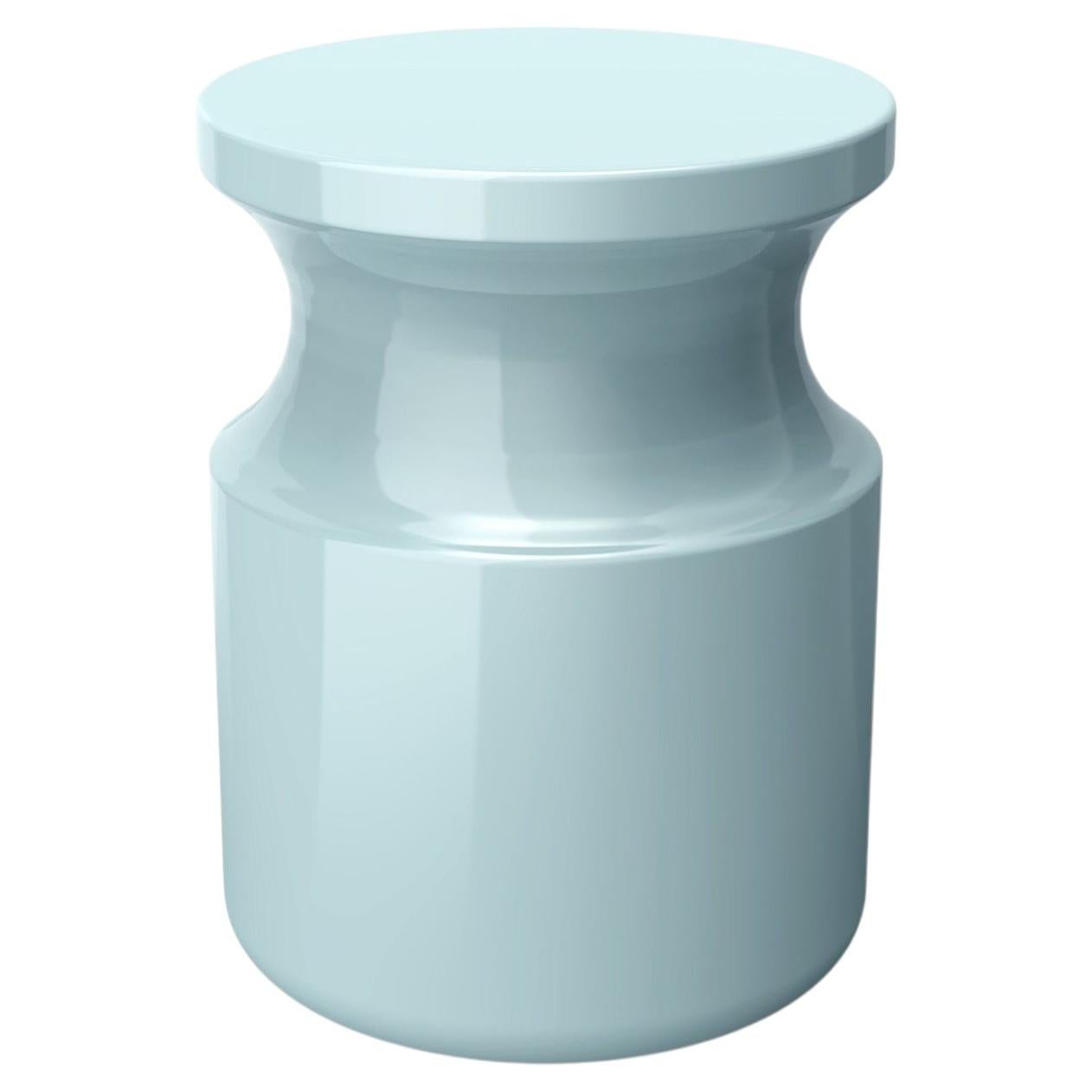 Hya A Capri Light Blue Glazed Ceramic Stool
