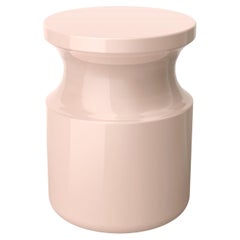 Hya A Pink Glazed Ceramic Stool