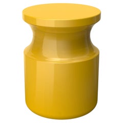 Hya A Yellow Glazed Ceramic Stool