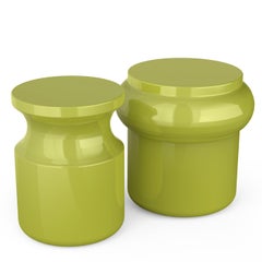 Hya B Green Glazed Ceramic Stool