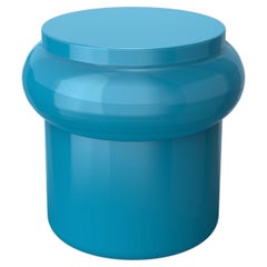 Hya B Light Blue Glazed Ceramic Stool