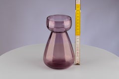 Hyacinth vase in colored glass, Mid 20th Century