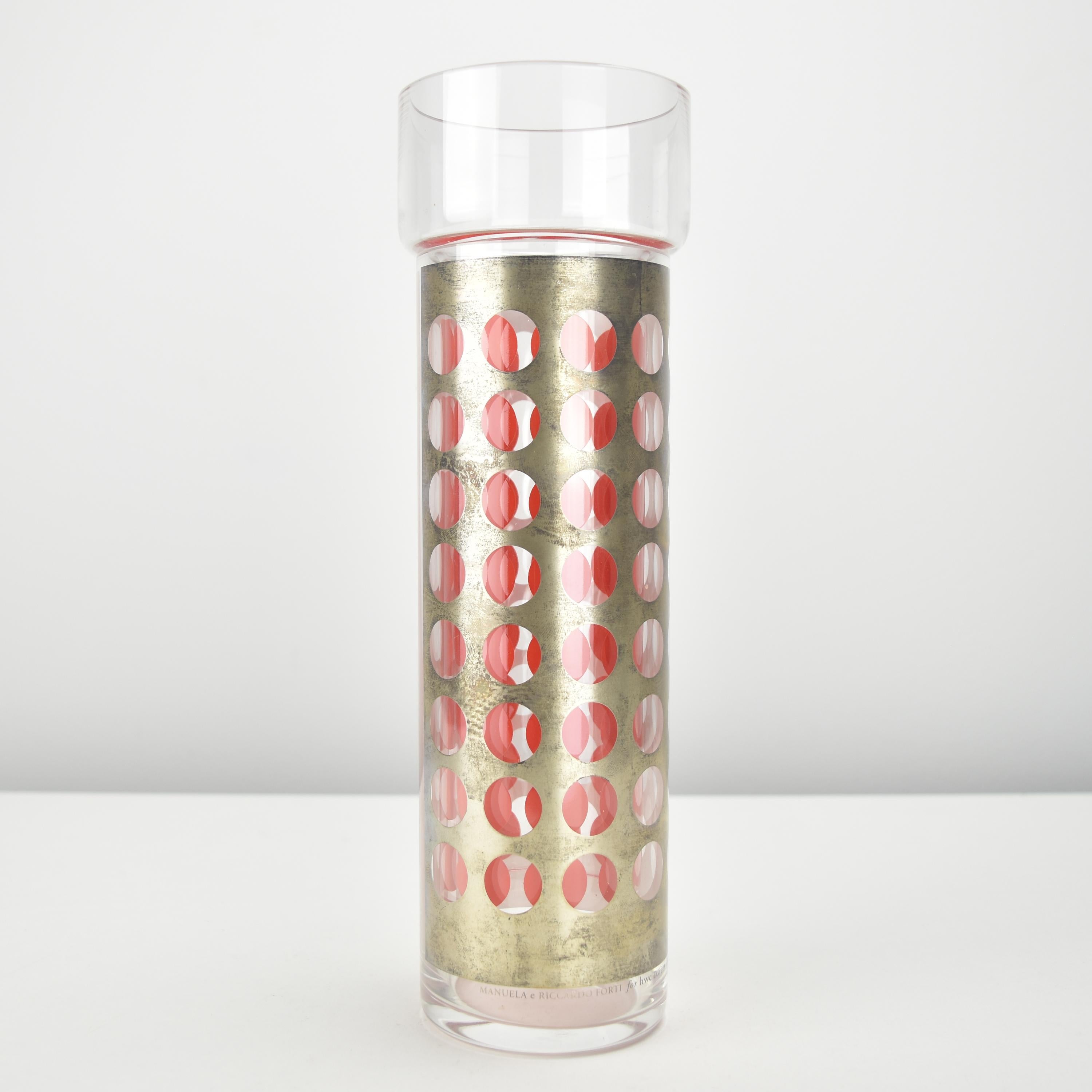 Hyacinth-Vase aus italienischem Glas und Sterlingsilber, Sottsass-Verband Egizia Milano im Angebot 5