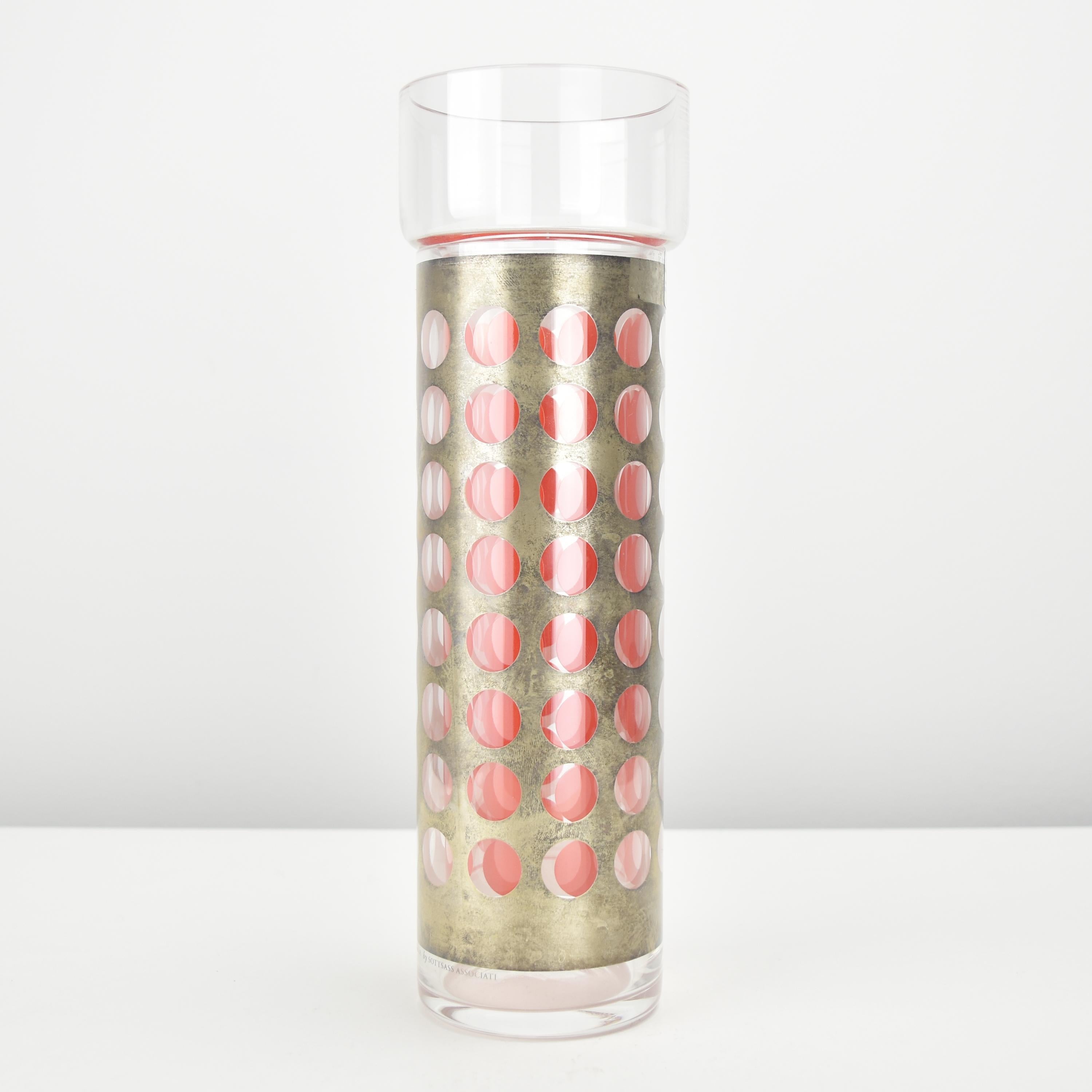 Hyacinth-Vase aus italienischem Glas und Sterlingsilber, Sottsass-Verband Egizia Milano im Angebot 7