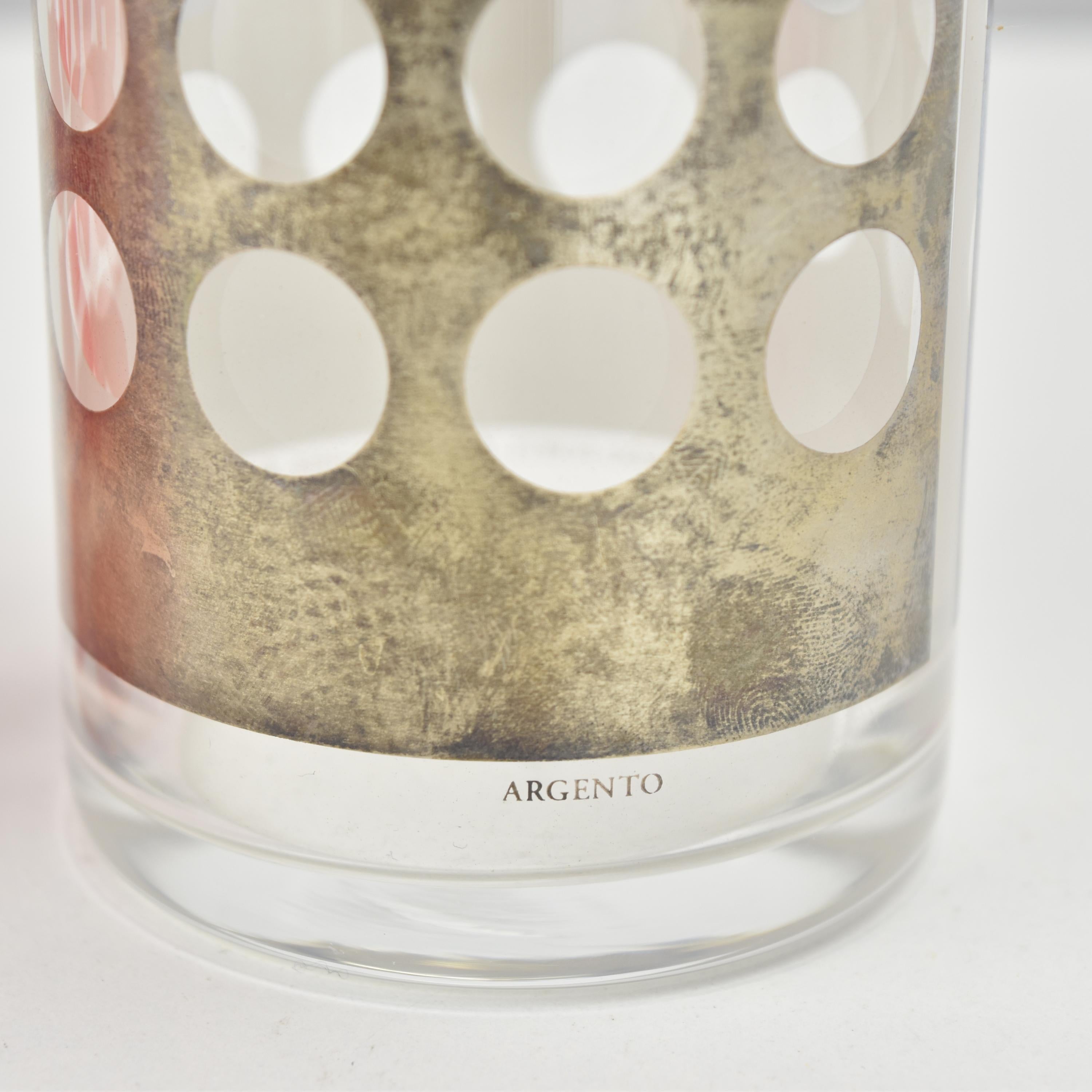 Hyacinth-Vase aus italienischem Glas und Sterlingsilber, Sottsass-Verband Egizia Milano (Moderne) im Angebot