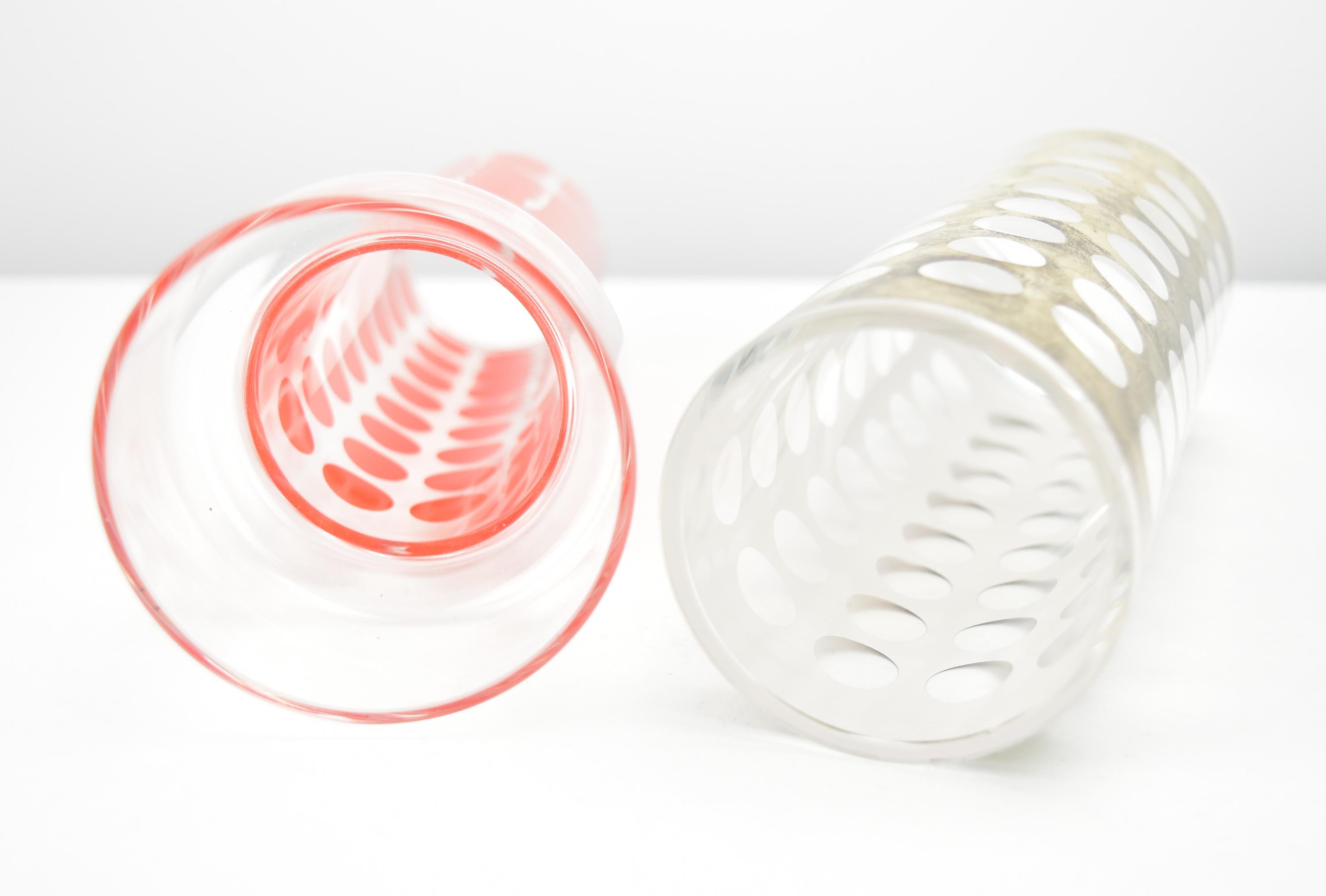Hyacinth-Vase aus italienischem Glas und Sterlingsilber, Sottsass-Verband Egizia Milano (Ende des 20. Jahrhunderts) im Angebot