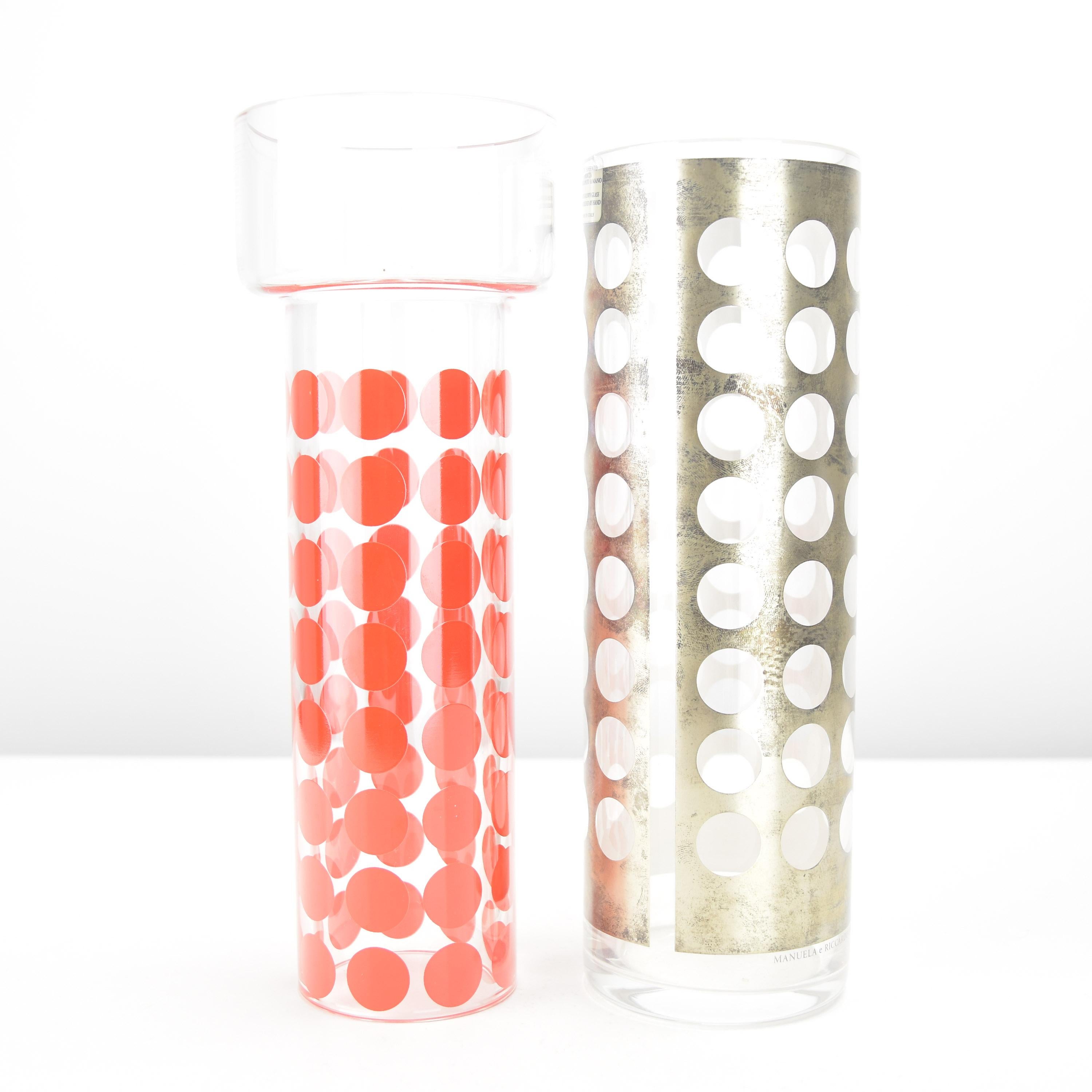 Hyacinth-Vase aus italienischem Glas und Sterlingsilber, Sottsass-Verband Egizia Milano im Angebot 1