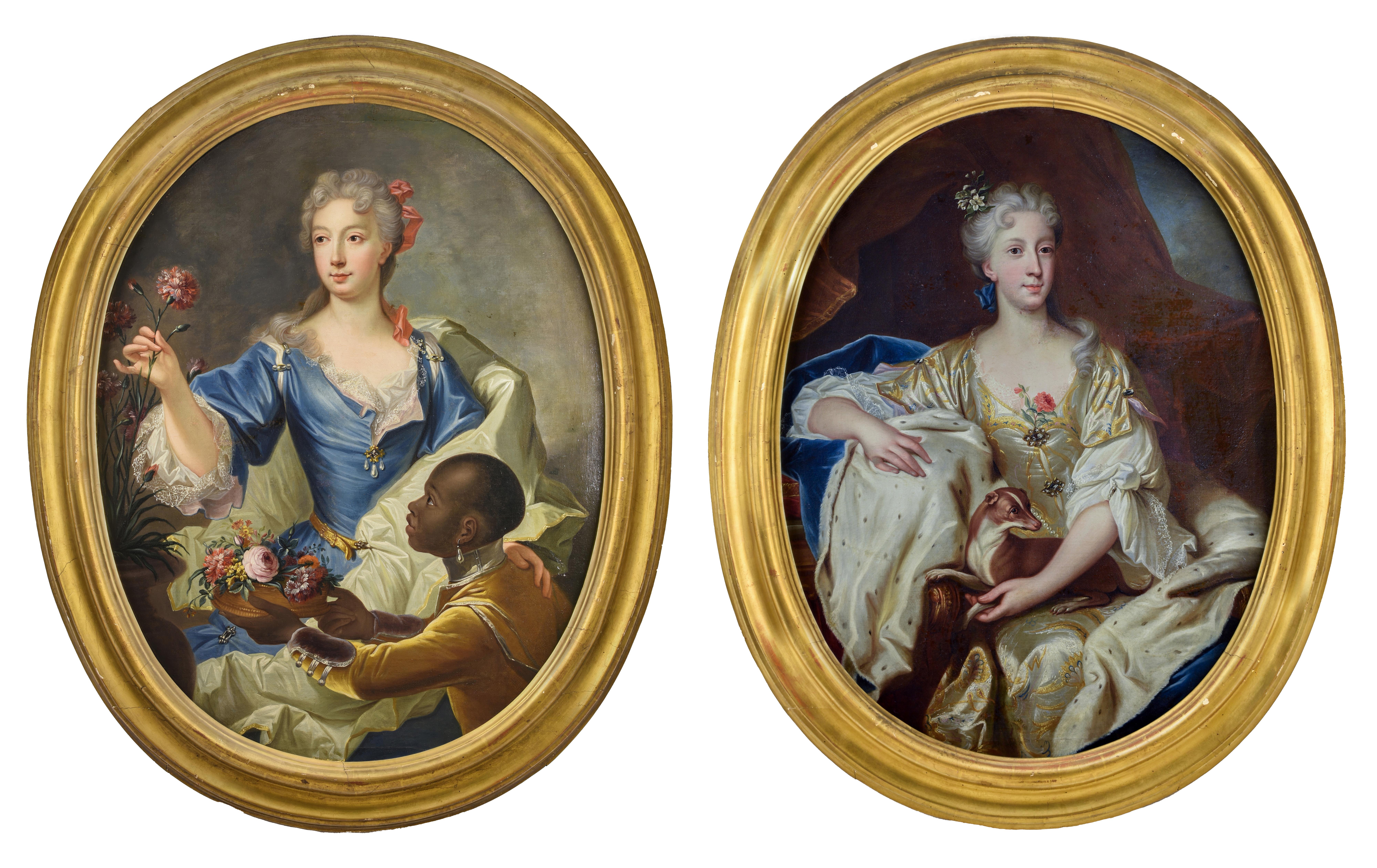 Importantes retratos franceses rococó del siglo XVIII