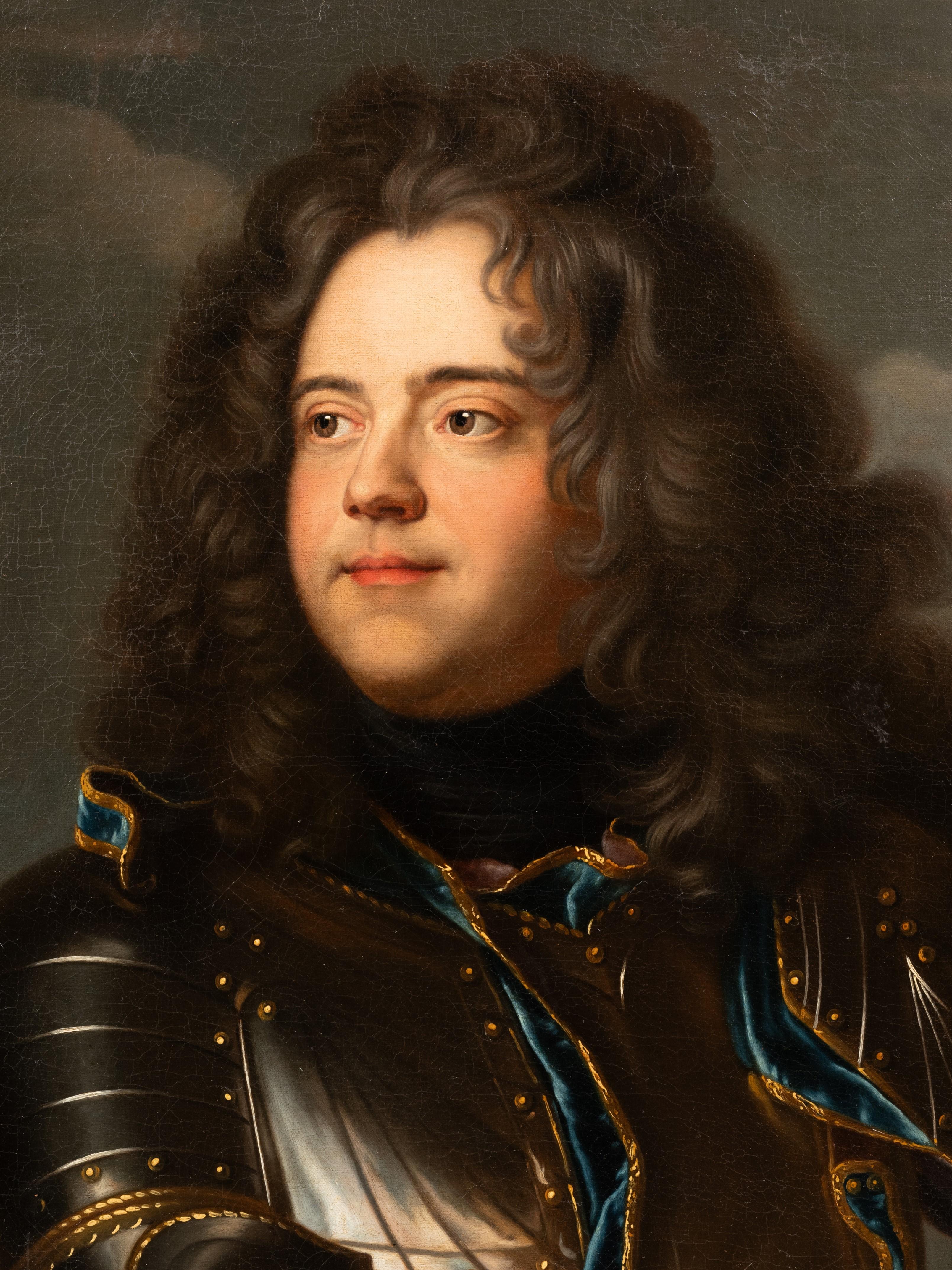 Portrait of count Evreux, French, 18th c. studio of Hyacinthe Rigaud, circa 1705 For Sale 1