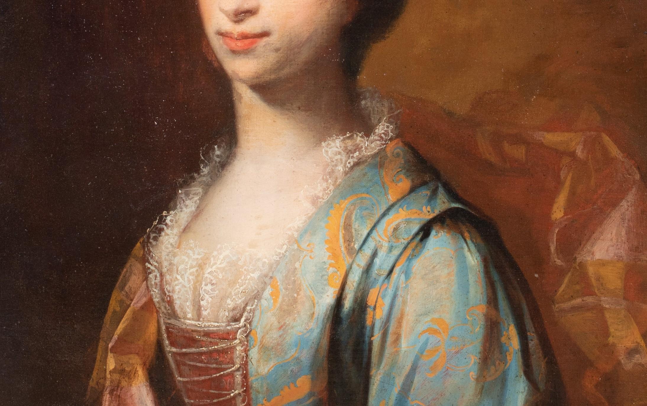 Portrait Of Madame De Cotte, circa 1710 - Black Portrait Painting by Hyacinthe Rigaud