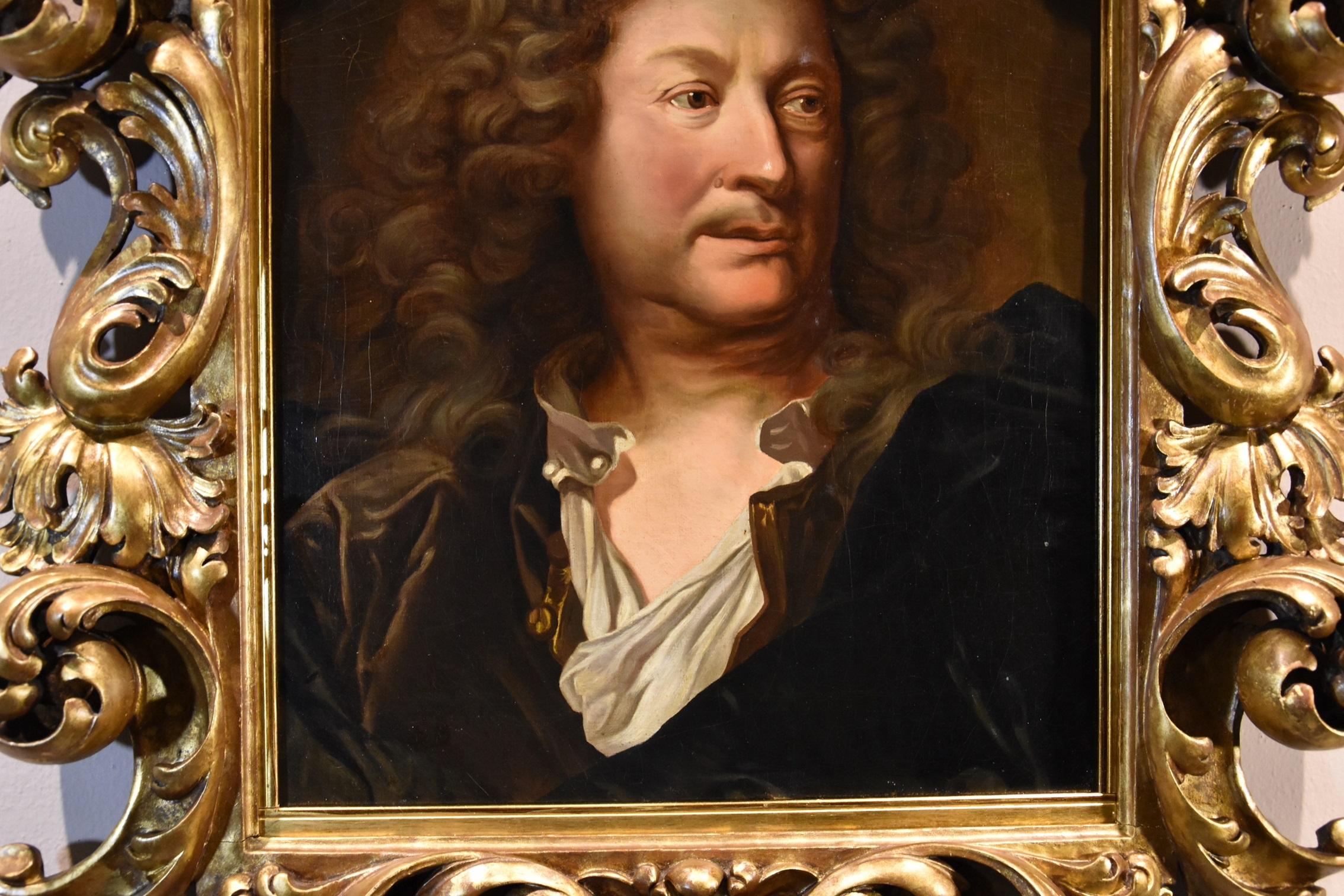 Hyacinthe Rigaud (Perpignan 1659 - Paris 1743) zugeschrieben
Porträt des Malers Charles de La Fosse (1636-1716)

Öl auf Leinwand
60 x 52 cm/ In einem schönen Rahmen cm. 113 x 78

Bei dem Dargestellten handelt es sich um den Maler Charles de La Fosse
