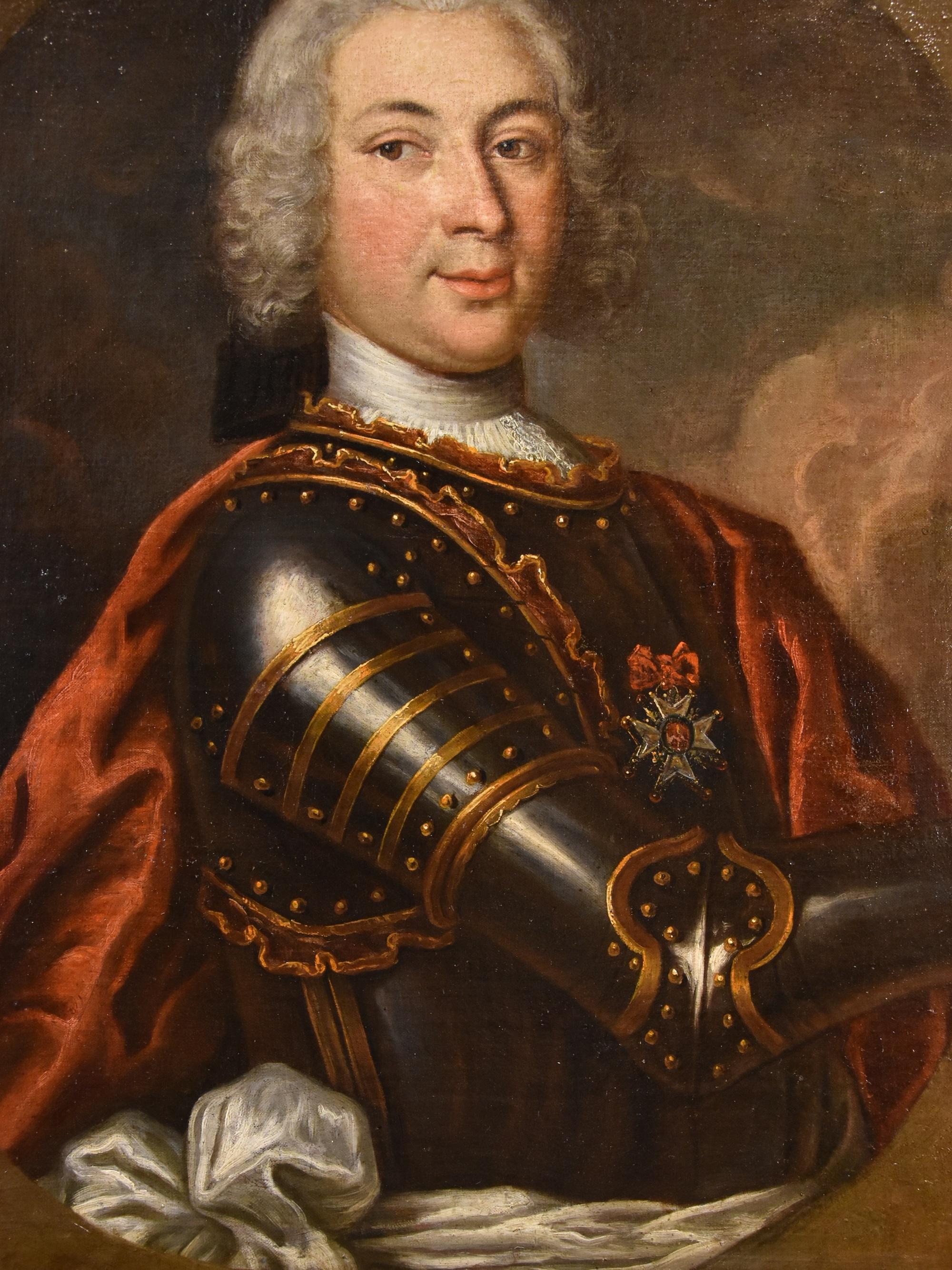 Gentleman Portrait Ritter Rigaud 18. Jahrhundert Gemälde Öl auf Leinwand Alter Meister im Angebot 7