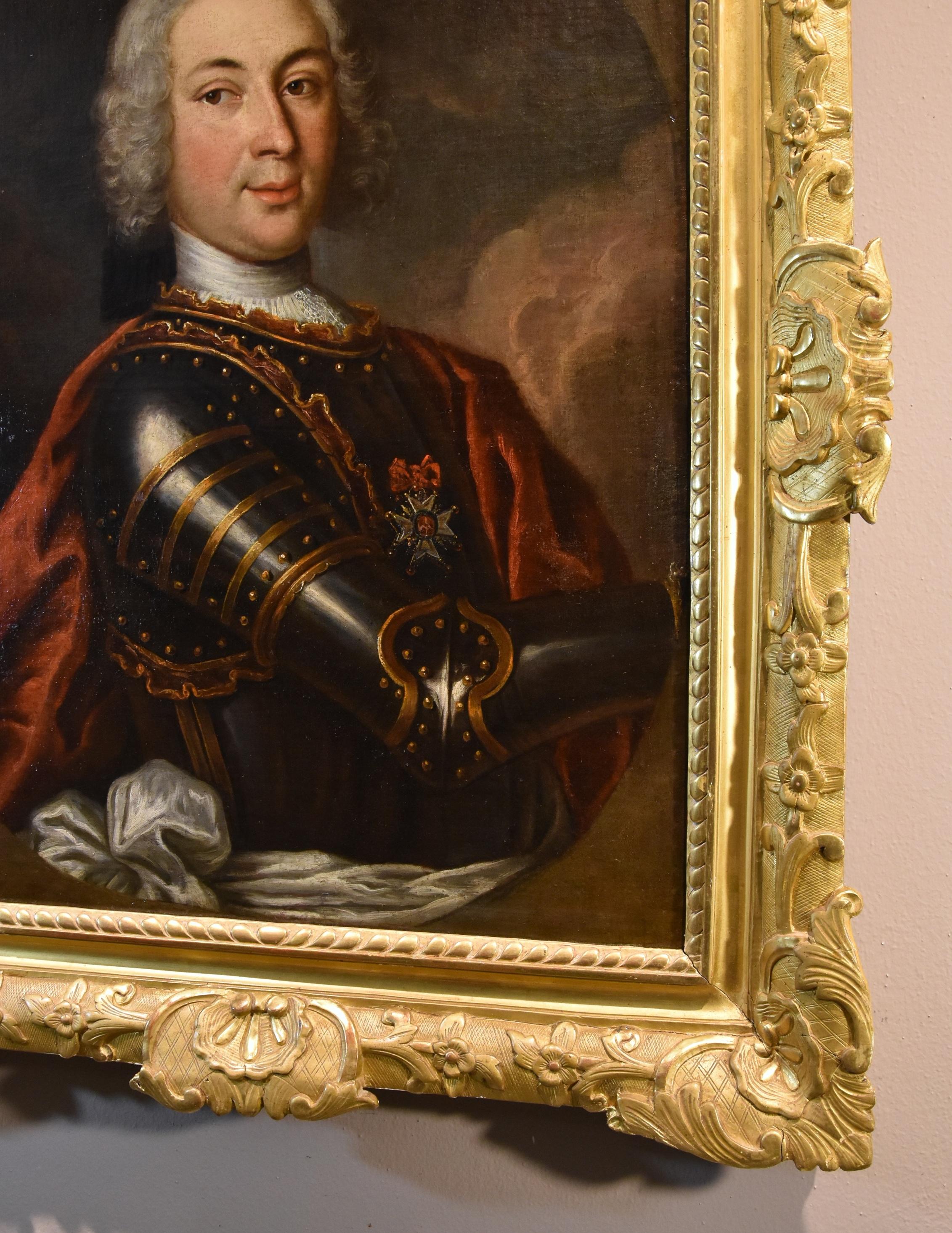 Gentleman Portrait Ritter Rigaud 18. Jahrhundert Gemälde Öl auf Leinwand Alter Meister im Angebot 8