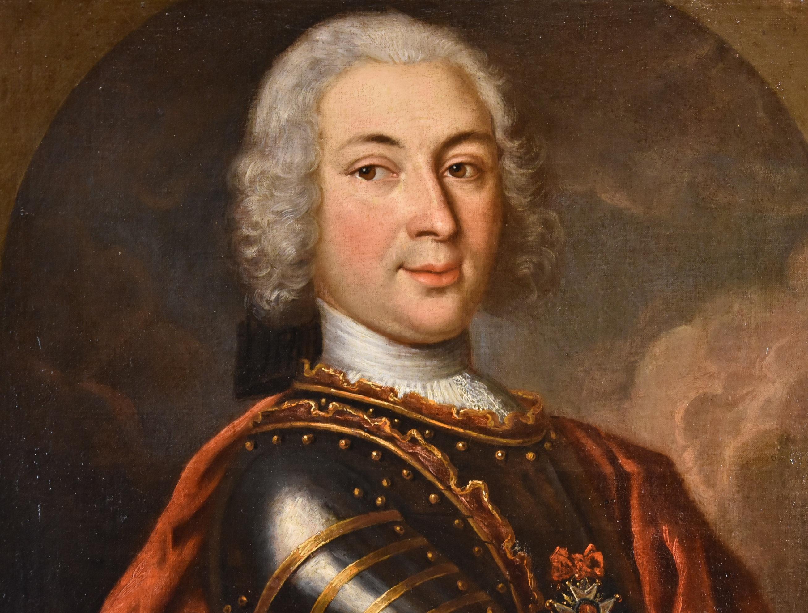 Gentleman Portrait Ritter Rigaud 18. Jahrhundert Gemälde Öl auf Leinwand Alter Meister im Angebot 5
