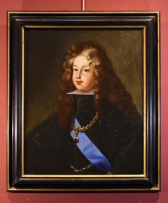 Vintage Portrait Philip V King Rigaud Paint Oil on canvas 17/18th Century Old master Art