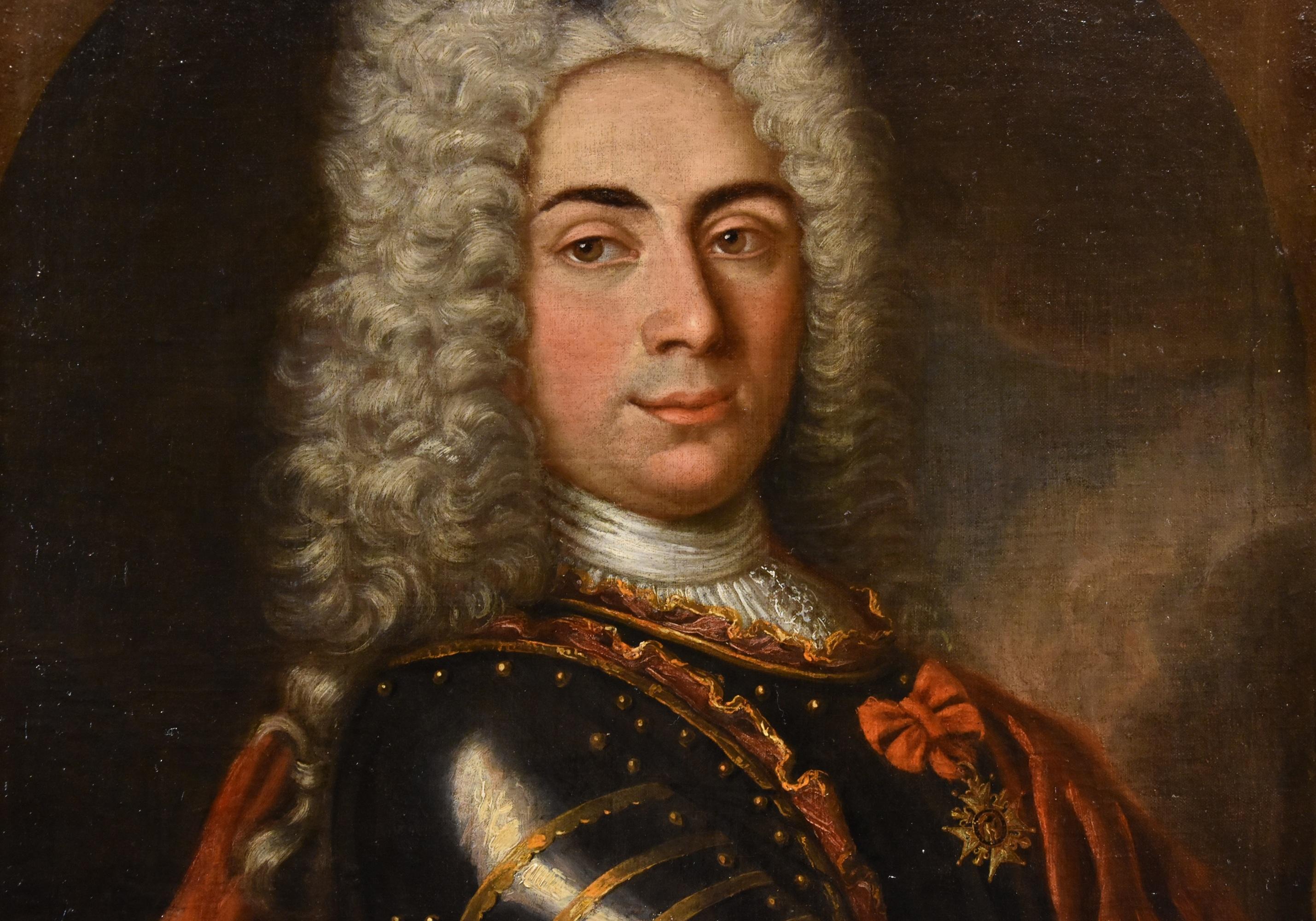 Portrait Gentleman Rigaud 18th Century Paint Oil on canvas Old master French Art For Sale 6