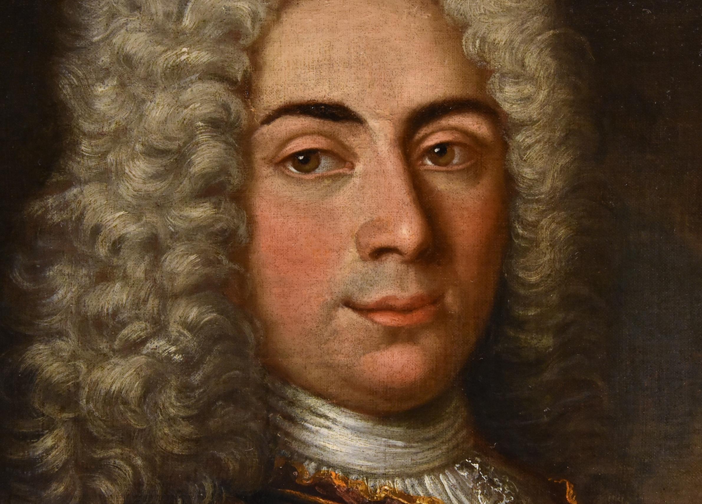 Portrait Gentleman Rigaud 18th Century Paint Oil on canvas Old master French Art For Sale 7