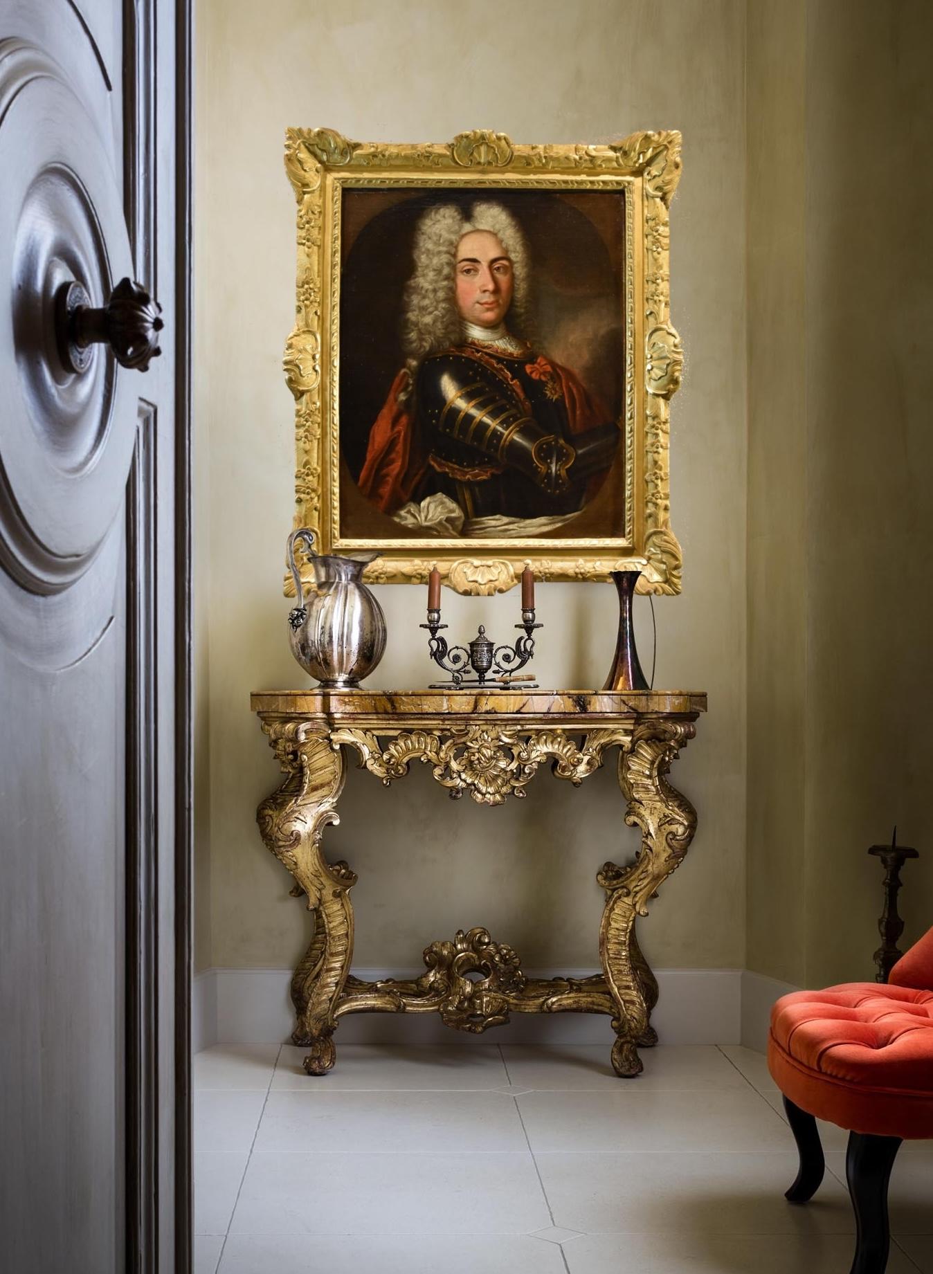 Portrait Gentleman Rigaud 18th Century Paint Oil on canvas Old master French Art - Old Masters Painting by Hyacinthe RIGAUD (Perpignan 1659 - Paris 1743)