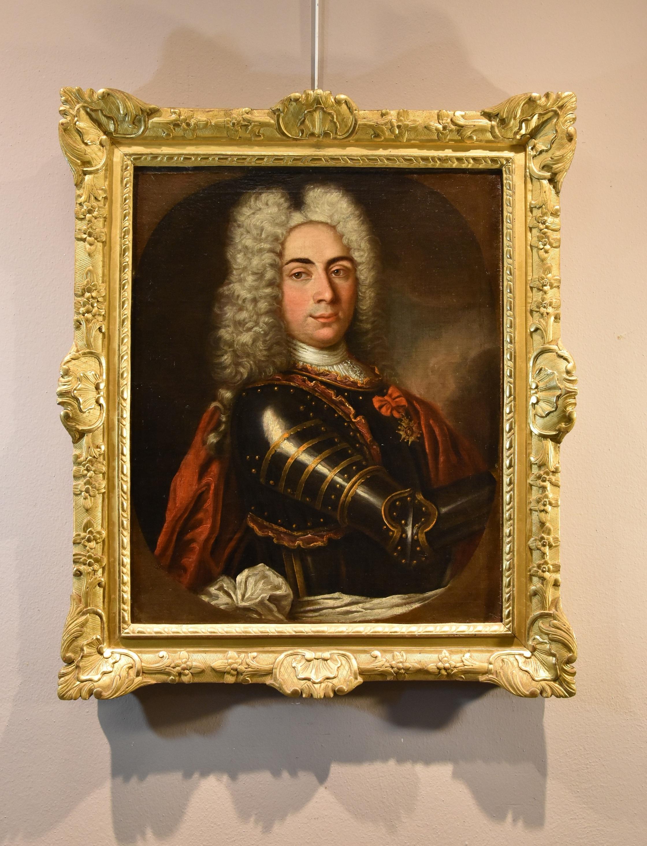 Portrait Gentleman Rigaud 18th Century Paint Oil on canvas Old master French Art - Brown Portrait Painting by Hyacinthe RIGAUD (Perpignan 1659 - Paris 1743)