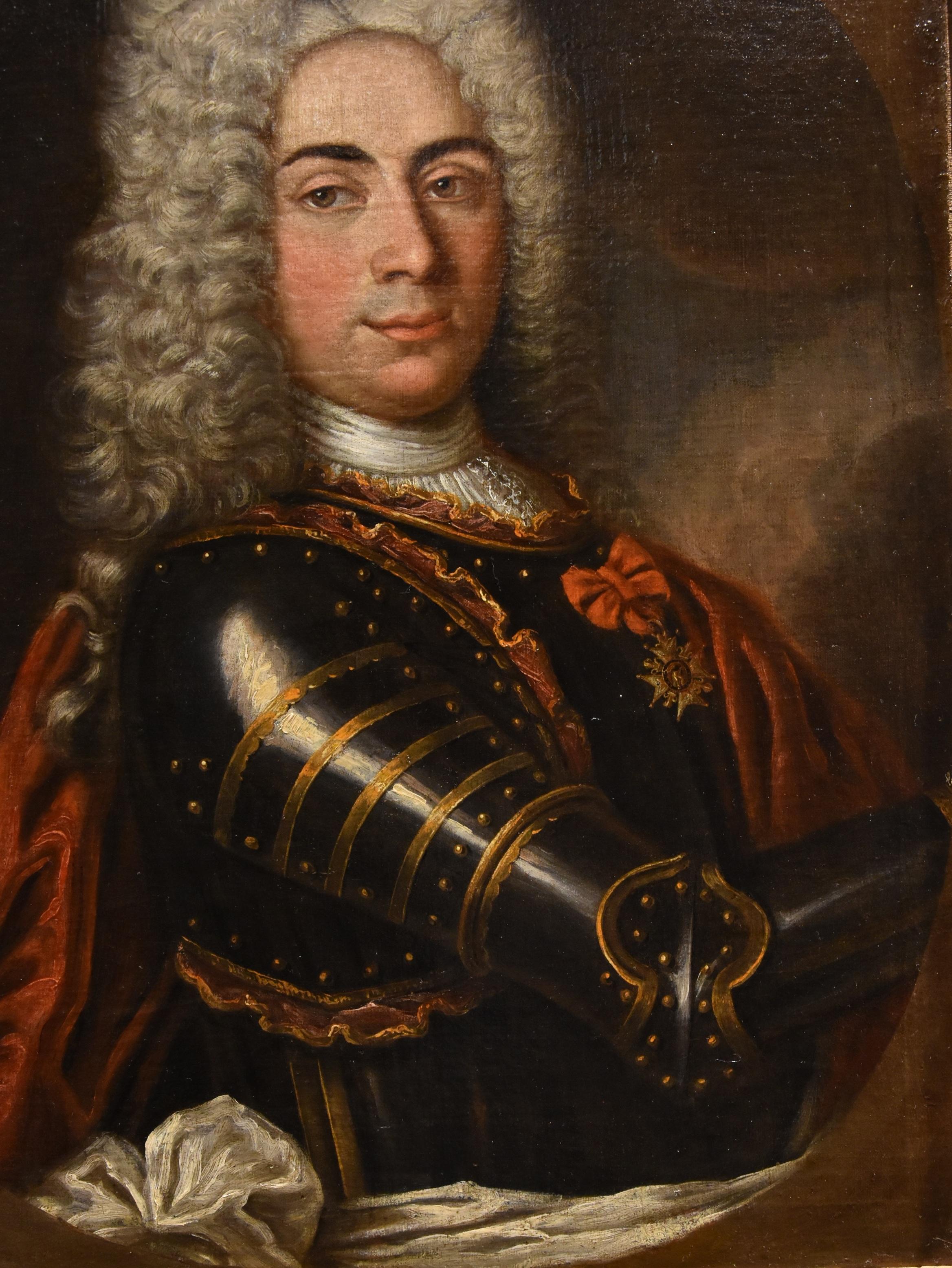 Portrait Gentleman Rigaud 18th Century Paint Oil on canvas Old master French Art For Sale 2