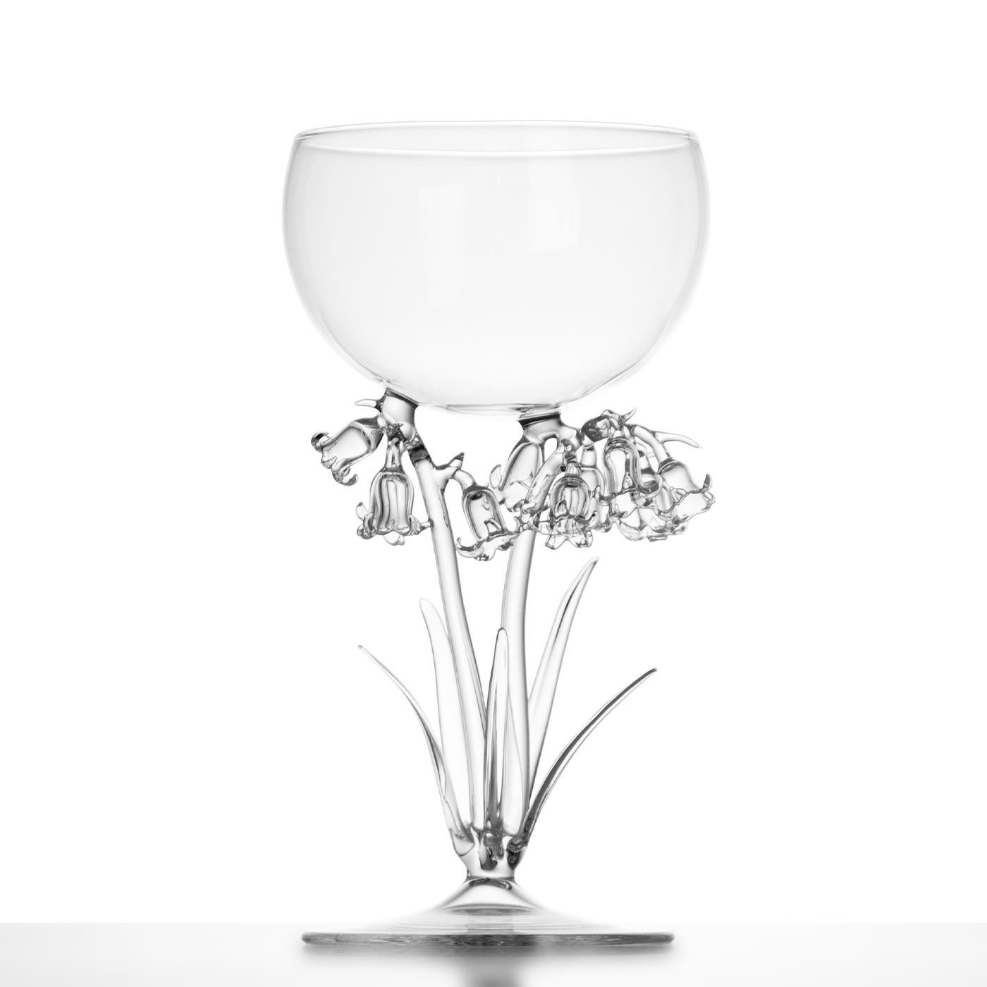 Italian Hyacinthoides Non-Scripta Cocktail Glass For Sale