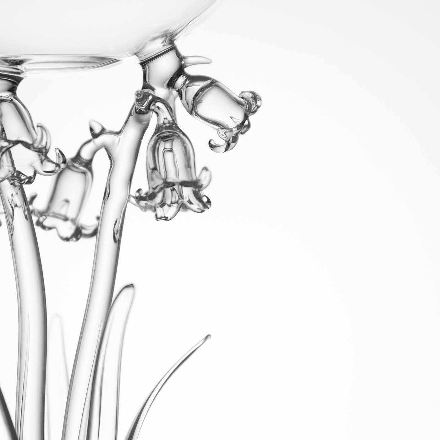 Contemporary Hyacinthoides Non-Scripta Cocktail Glass For Sale