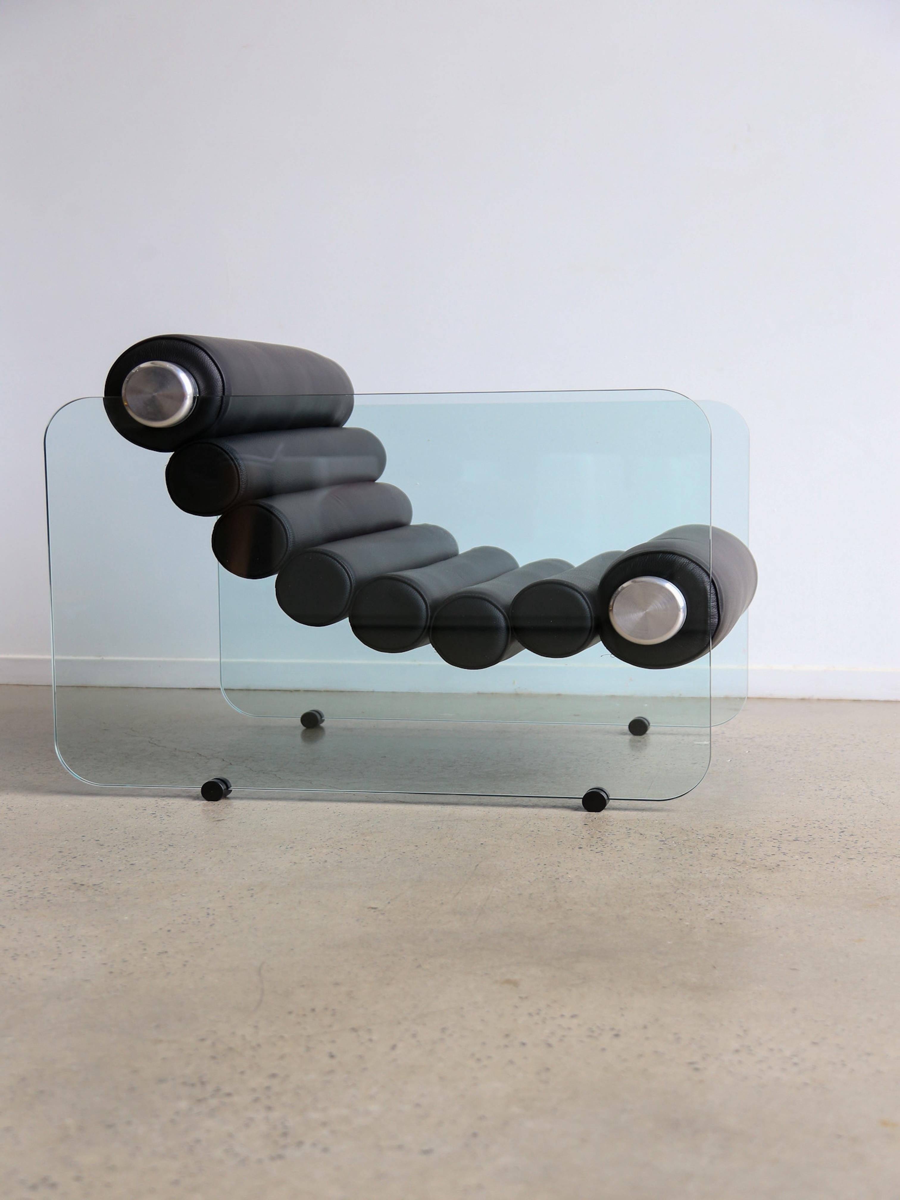 Italian Hyaline Armchair by Fabio Lenci for Standing Italy 1970s
