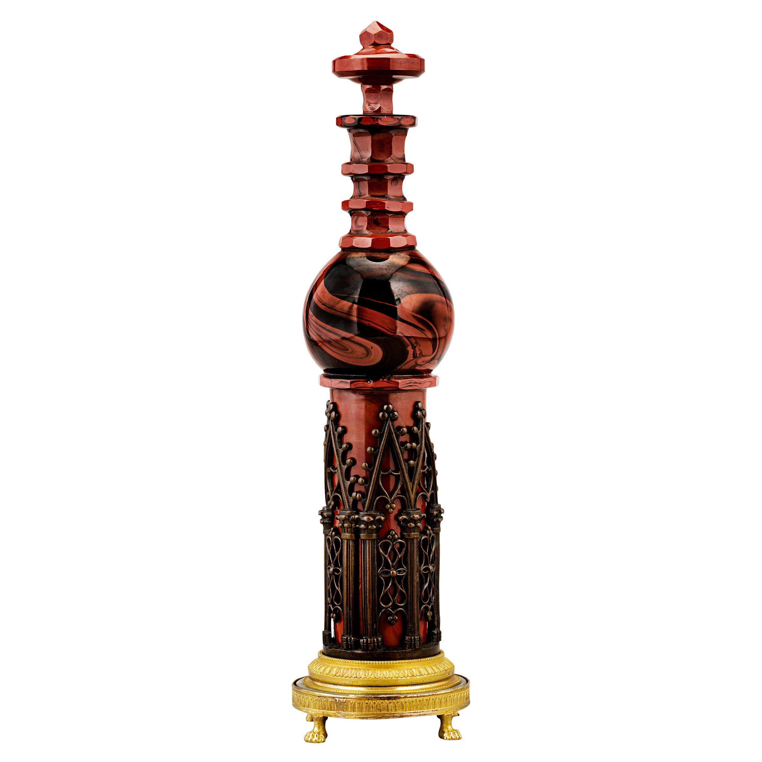 Flakon aus Hyalithglas im Angebot
