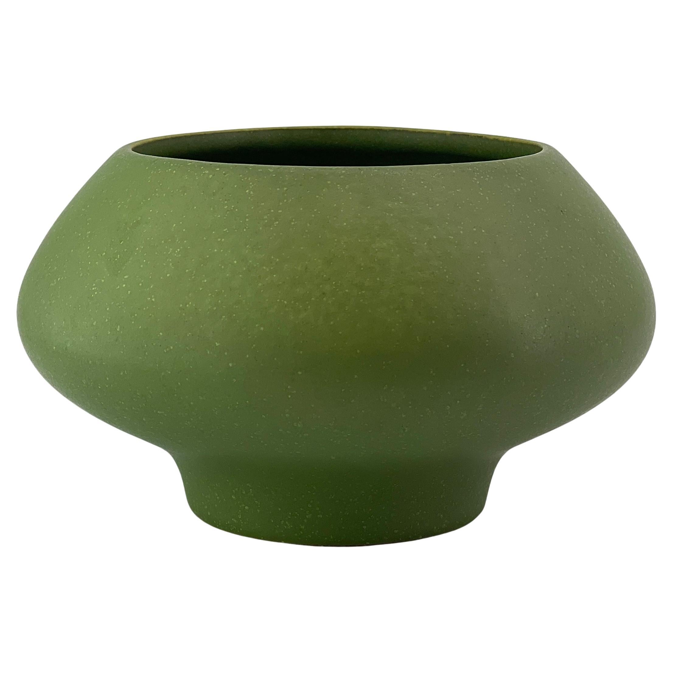 Hyalyn Nº 71 Green Pottery Planter Architectural AP Gainey USA For Sale
