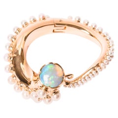 Hydra 18 Karat Rose Gold and Akoya Pearls tentacle Bracelet