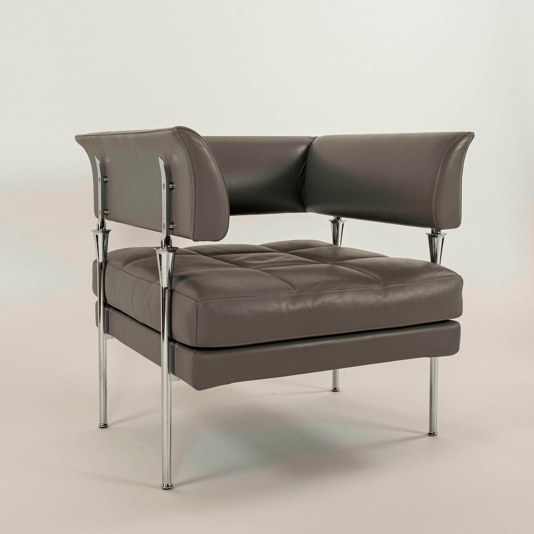 European Hydra Castor Leather Chair by Luca Scacchetti for Poltrona Frau