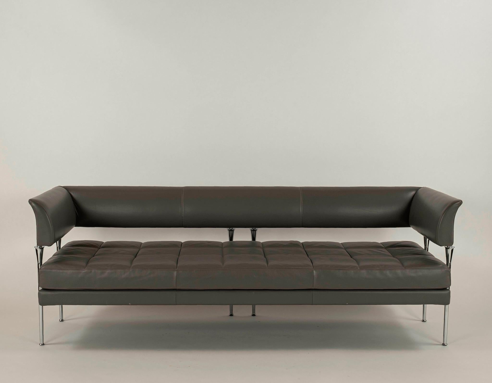 Hydra Castor Leder-Sofa von Luca Scacchetti für Poltrona Frau (Moderne) im Angebot