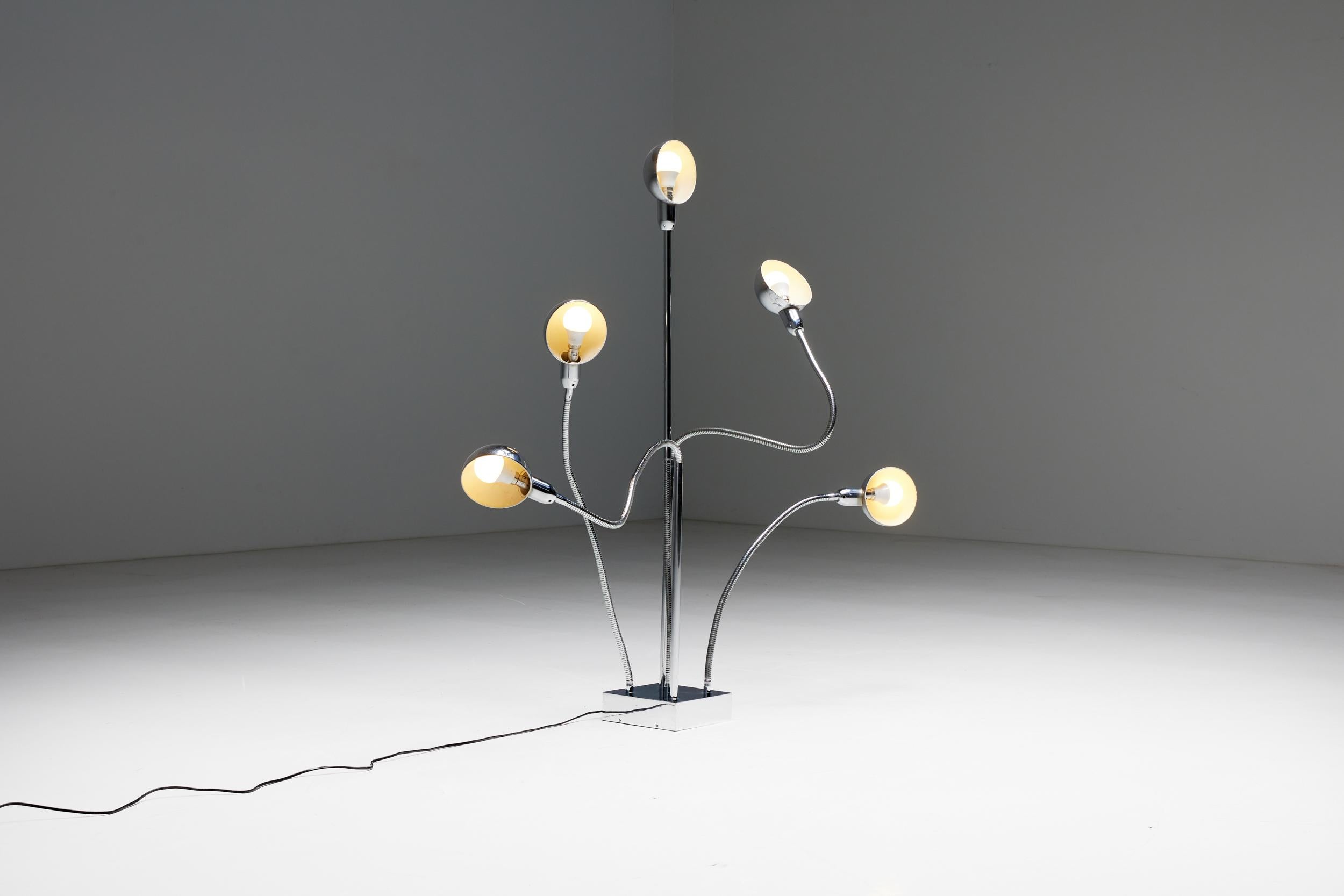 Hydra Floor Lamp by Pierre Folie for Jacques Charpentier, France, 1970s For Sale 2