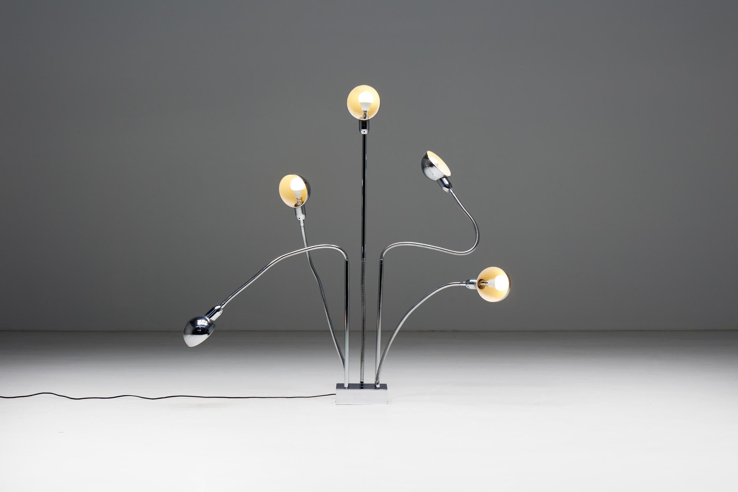 Hydra Floor Lamp by Pierre Folie for Jacques Charpentier, France, 1970s For Sale 1
