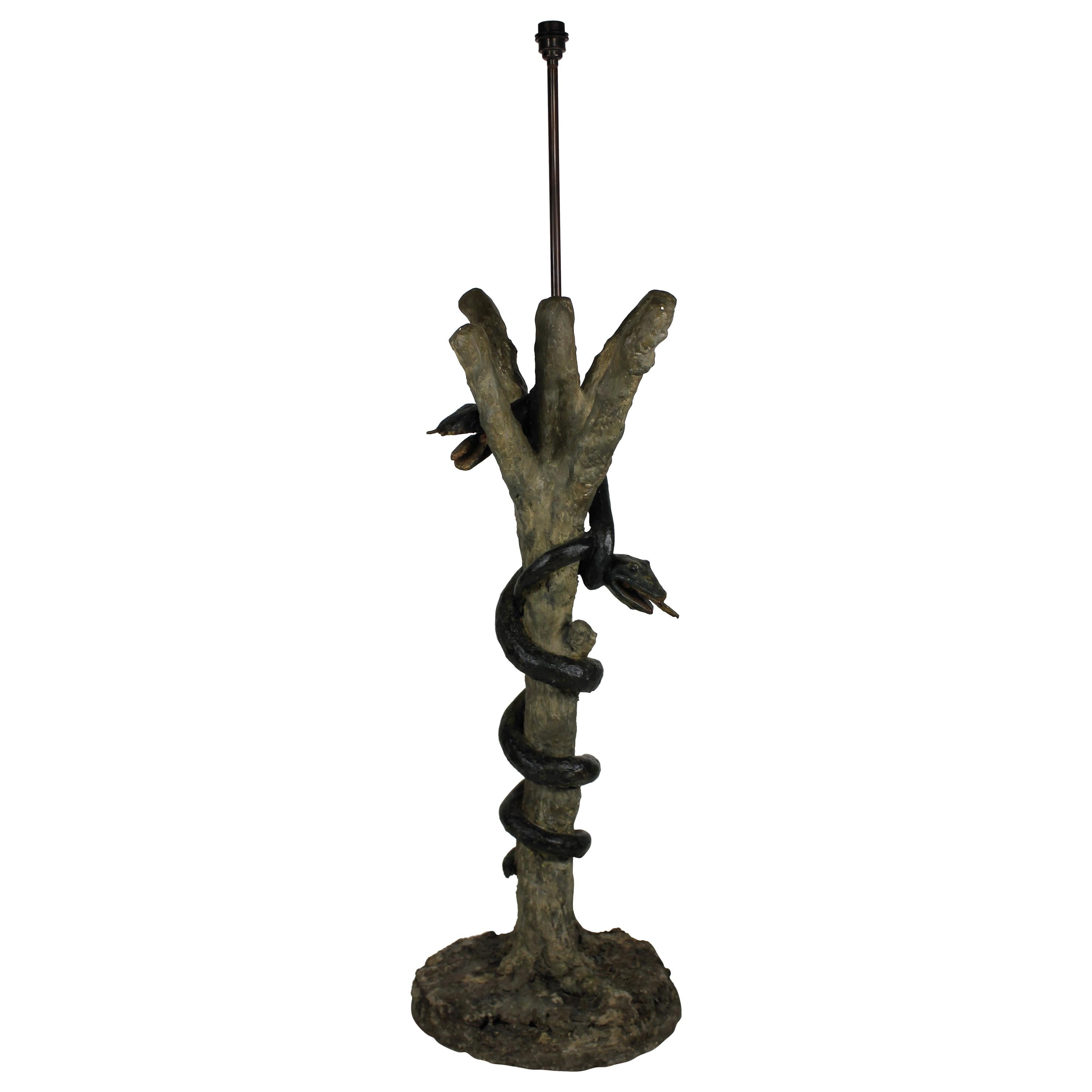 A very unusual model of the Hydra Fountain in Herculaneum as a floor lamp.