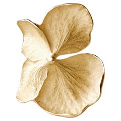 Hydrangea Flower Necklace, Solid 14k and 18k Yellow Gold