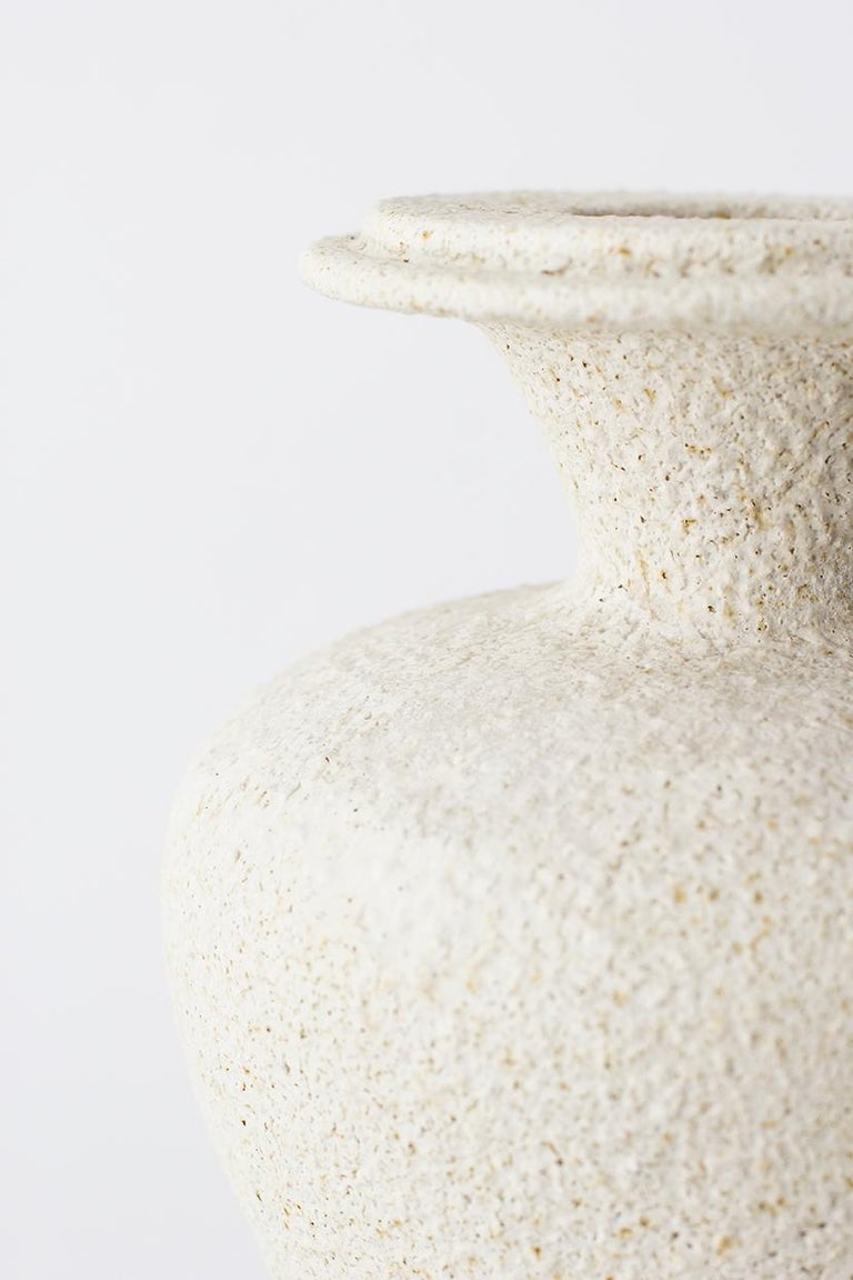 Glazed Hydria Hueso Stoneware Vase by Raquel Vidal and Pedro Paz For Sale