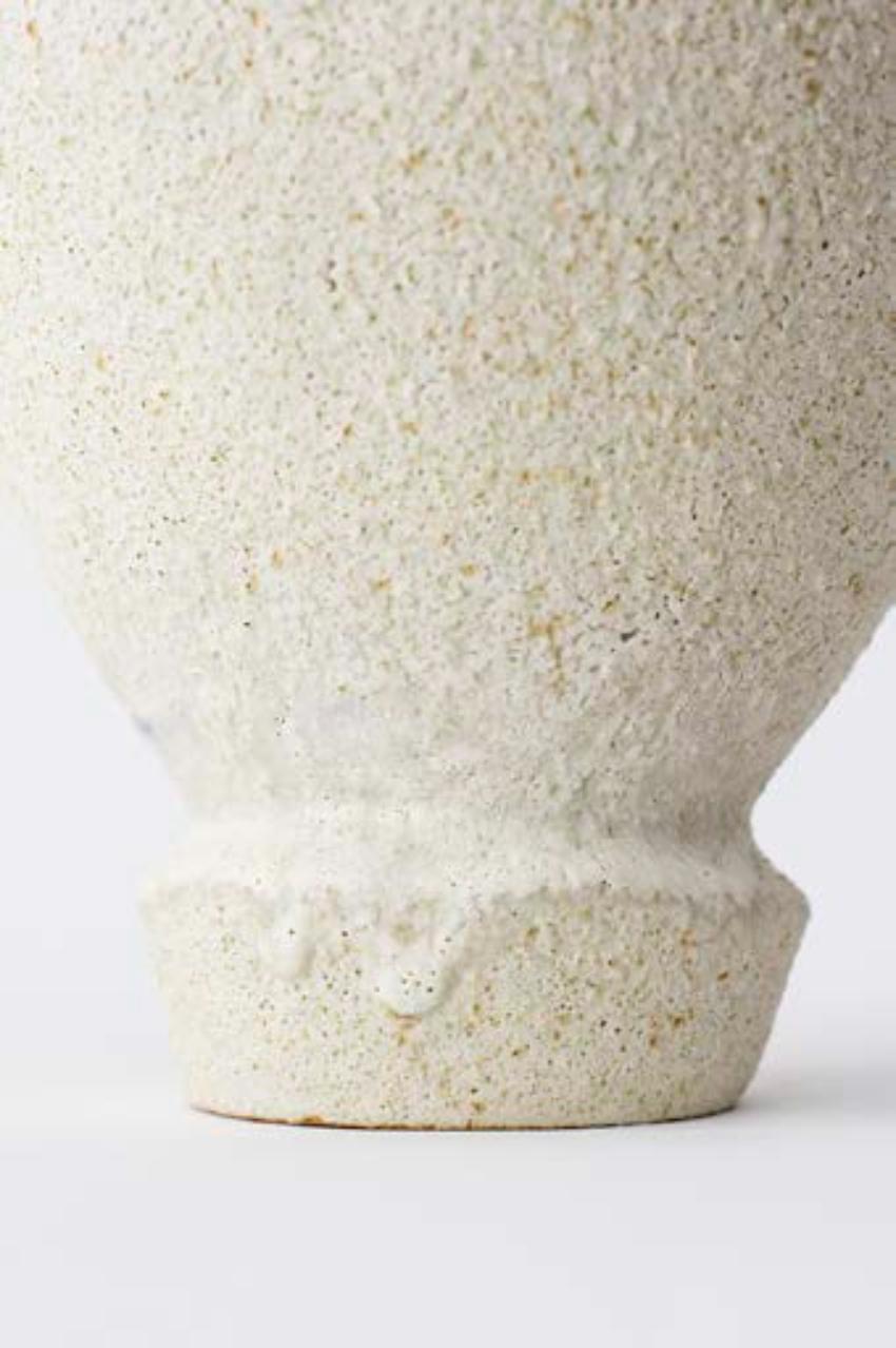 Glazed Hydria Hueso Stoneware Vase by Raquel Vidal and Pedro Paz