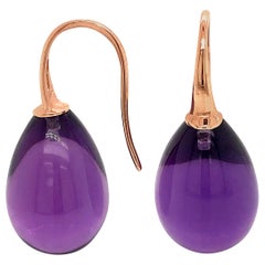 Hydro Amethyst Rose Gold 18 Karat Drop Earrings