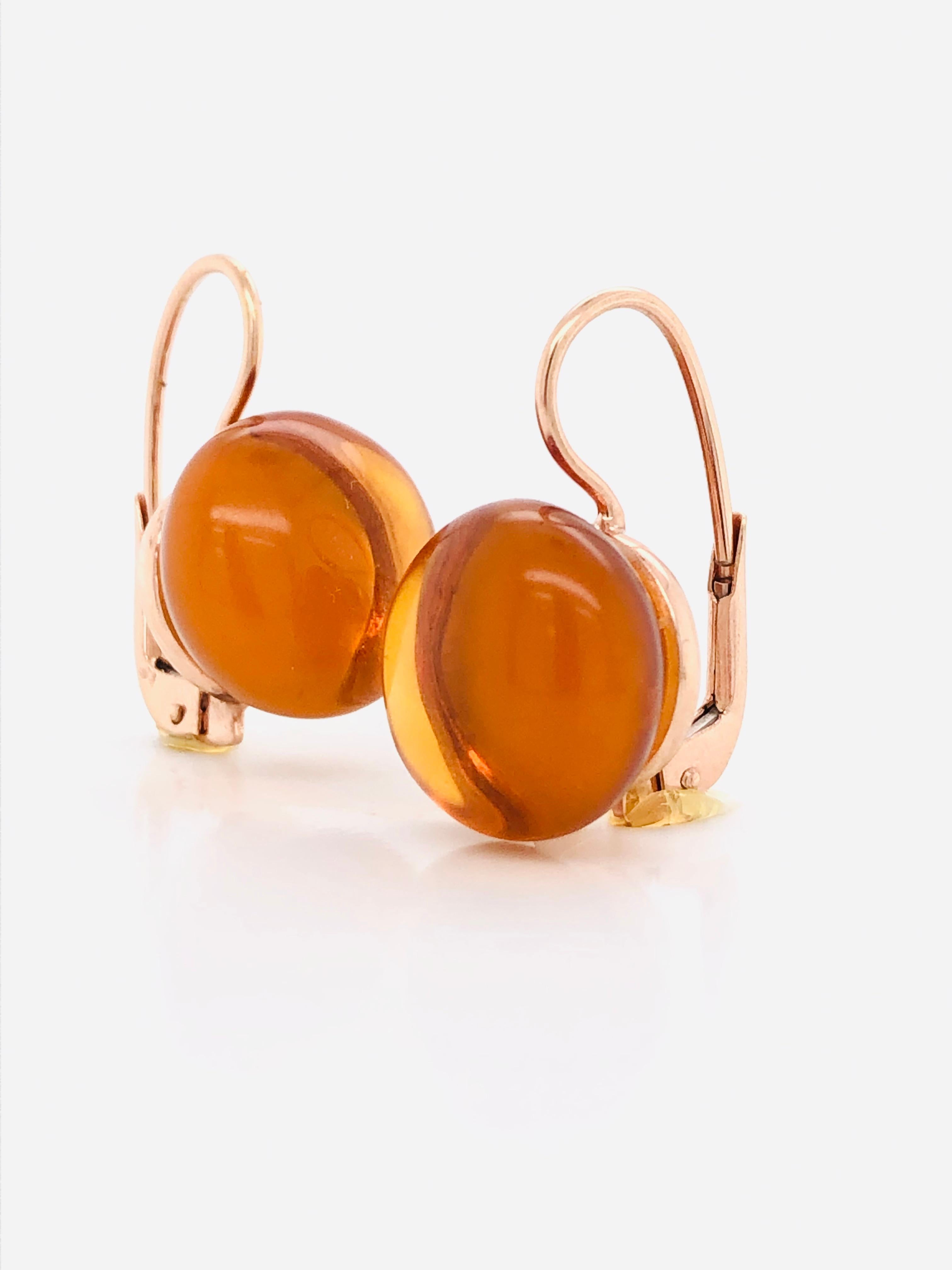 Hydro Citrine Rose Gold 18 Karat Dangle Earrings 2
