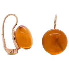 Hydro Citrine Rose Gold 18 Karat Dangle Earrings