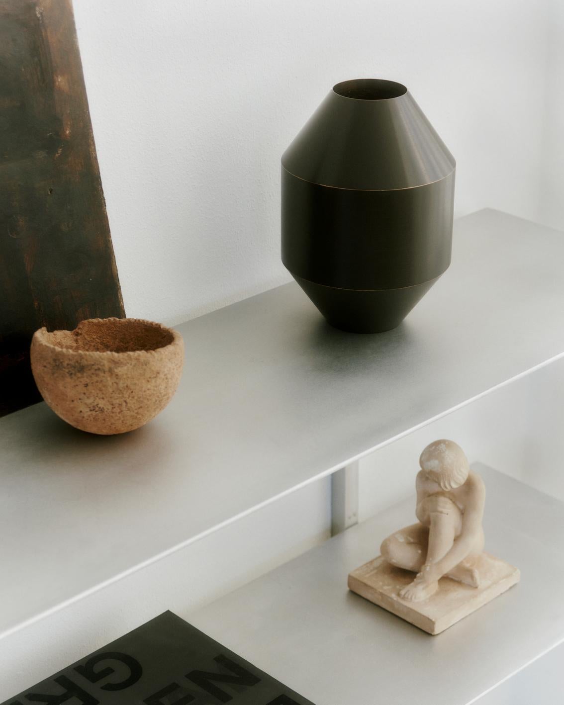 Contemporary  Hydro Vase H20 Black-Oxide Brass by Sofie Østerby for Fredericia For Sale