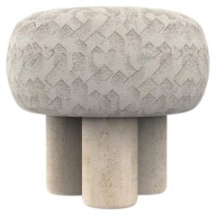 Puff Hygge Diseñado por Saccal Design House Brink Grafito Marfil Travertino