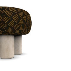 Pochette Hygge conçue par Saccal Design House en tissu Kuba anthracite et travertin