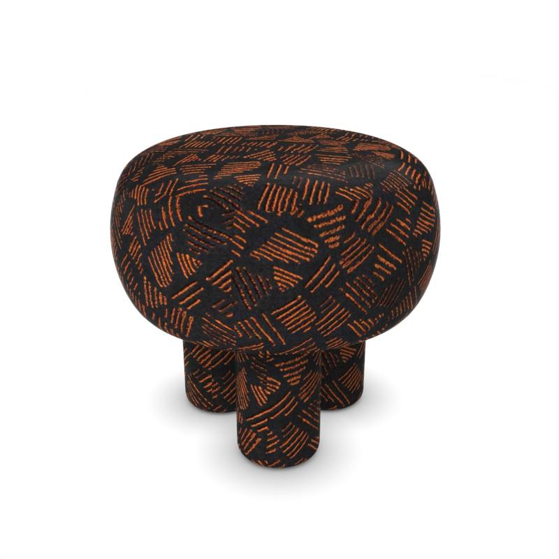 Puff Hygge Diseñado por Saccal Design House en tejido Kuba Marino y Travertino en Nuevo estado para la venta en Castelo da Maia, PT
